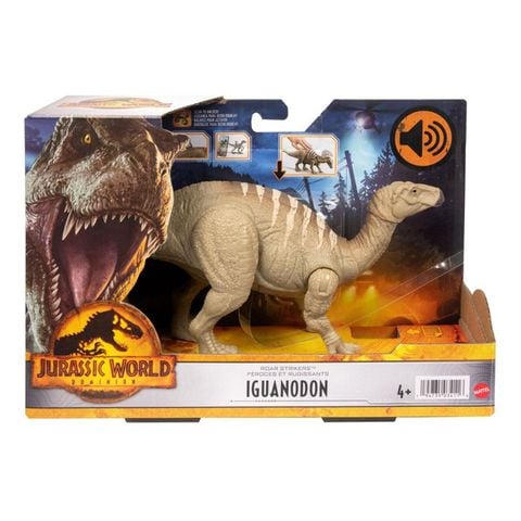  Đồ chơi mô hình khủng long có âm thanh Jurassic World Dominion Roar Strikers Iguanodon Dinosaur - HDX41 