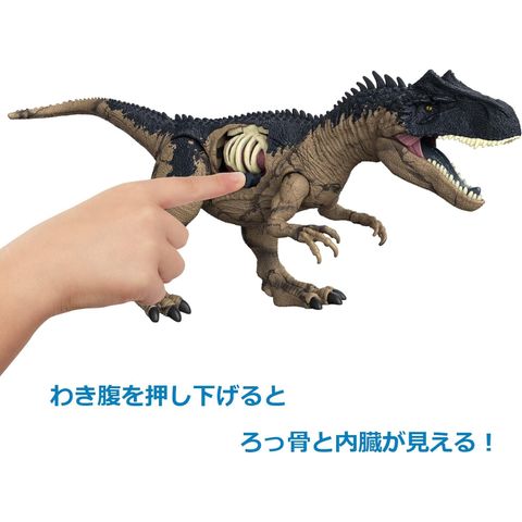  Đồ chơi mô hình khủng long HFK06 JURASSIC WORLD Extreme Damage Roarin’ Allosaurus Dinosaur 