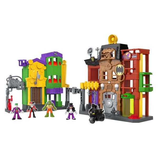 Bộ đồ chơi mô hình HHY69 Imaginext Crime Alley Joker Batman DC Comics Super Friends
