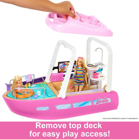  Bộ đồ chơi thuyền búp bê Barbie Pink Dream Boat Playset HJV37 