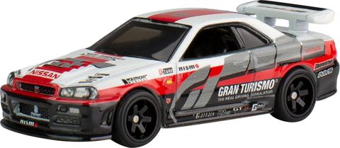  Mô hình xe HKC28 Hot Wheels Pop Culture Gran Turismo - Nissan Skyline GT-R (BNR34) 