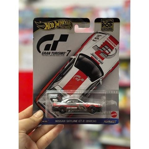  Mô hình xe HKC28 Hot Wheels Pop Culture Gran Turismo - Nissan Skyline GT-R (BNR34) 
