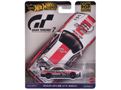  Mô hình xe HKC28 Hot Wheels Pop Culture Gran Turismo - Nissan Skyline GT-R (BNR34) 