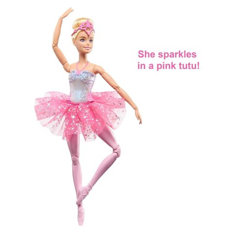  Đồ chơi búp bê Barbie Dreamtopia Twinkle Lights Blonde Ballerina Doll 