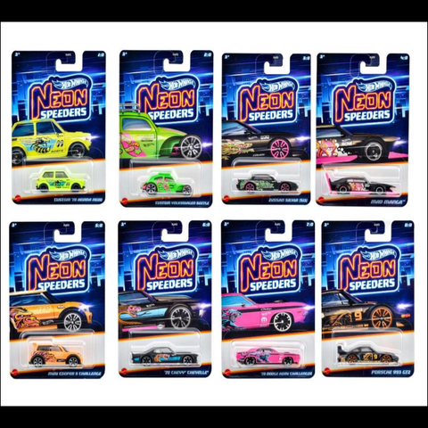  Xe mô hình 986D-HLH72 Hot Wheels Neon Speeders Assortment 