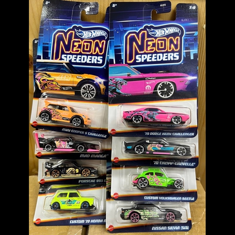  Xe mô hình 986D-HLH72 Hot Wheels Neon Speeders Assortment 