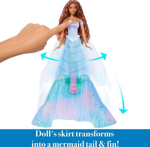  Búp bê Disney The Little Mermaid Transforming Ariel Fashion Doll 