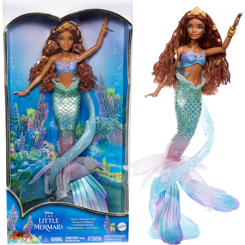  Búp bê HNF42 Mattel Disney The Little Mermaid Deluxe Ariel Doll 