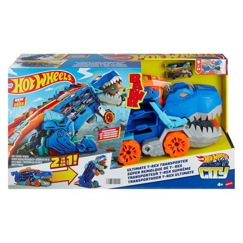  HNG50 Hot Wheels City Transforming T-Rex Ultimate Hauler 