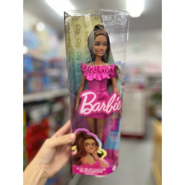 Búp bê Barbie 65 Fashionistas Pink Ruffle Dress Cute Doll House Pink HRH15