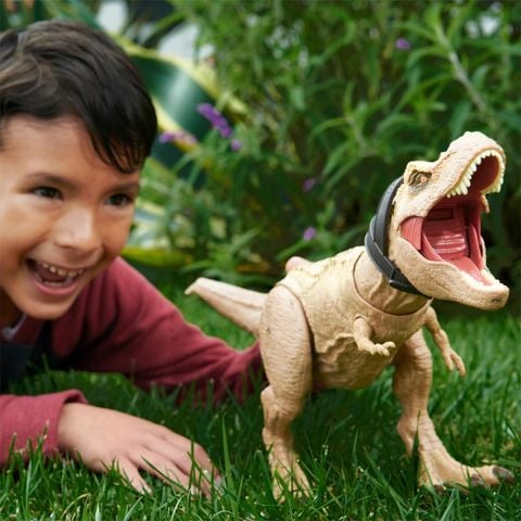  Đồ chơi mô hình khủng long có âm thanh HNT62 Jurassic World Tyrannosaurus T Rex Dinosaur Toy Figure with Sound 