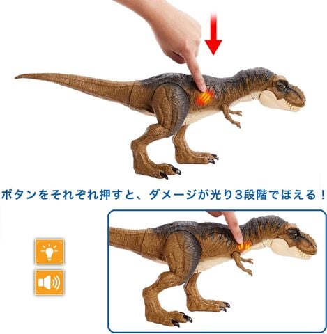  HNY82 Khủng long Jurassic World Damage Hikaru T-Rex & Velociraptor 