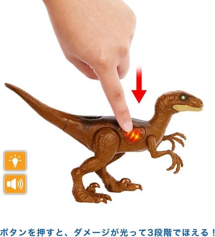  HNY82 Khủng long Jurassic World Damage Hikaru T-Rex & Velociraptor 