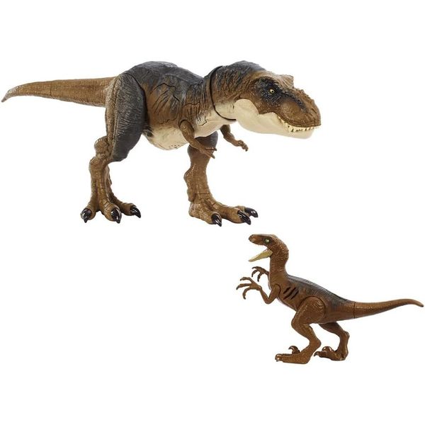 HNY82 Khủng long Jurassic World Damage Hikaru T-Rex & Velociraptor
