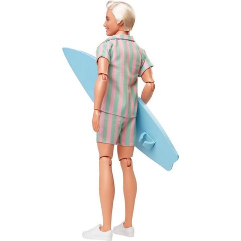  Búp bê HPJ97-Barbie The Movie Ken Doll Wearing Pastel Striped Beach Matching Set 