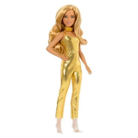  Đồ chơi búp bê Barbie Fashionistas Petite Golden Jumpsuit 65th Anniversary 