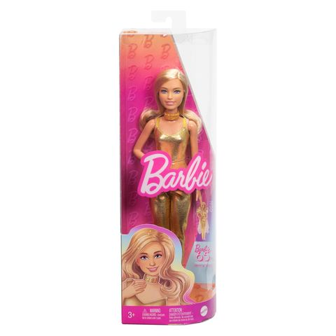  Đồ chơi búp bê Barbie Fashionistas Petite Golden Jumpsuit 65th Anniversary 
