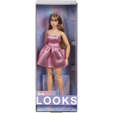  HRM16 Barbie Looks No. 24 Collectible Doll with Brown Hair and Modern Y2K Fashion 