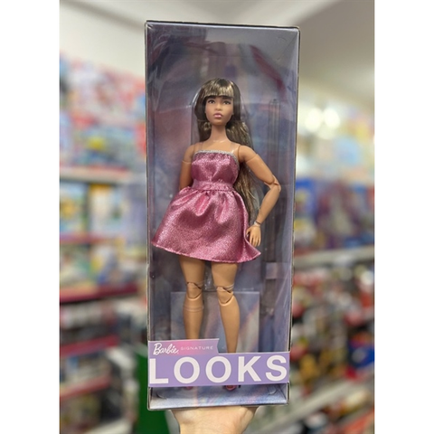  HRM16 Barbie Looks No. 24 Collectible Doll with Brown Hair and Modern Y2K Fashion 