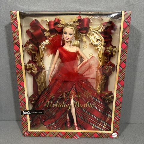  Búp bê HRM65 Barbie Signature Doll 2024 Holiday Blonde Fashion 