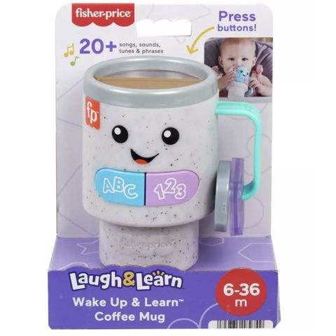  Đồ chơi học chữ và số HRP35 Fisher-Price Laugh & Learn Wake Up & Learn Coffee Mug 