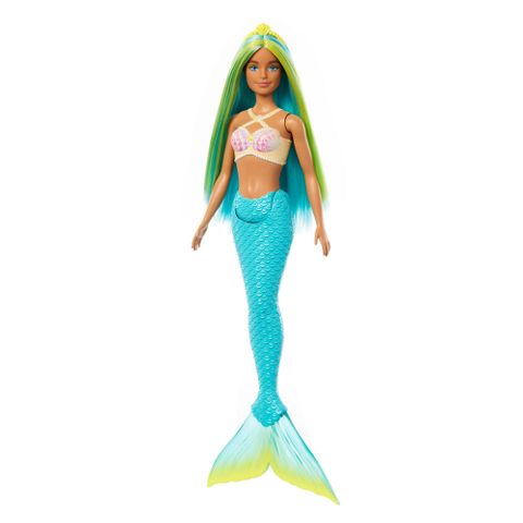  Búp bê HRR03 Barbie Mermaid Colourful Hair and Blue Tail Doll 