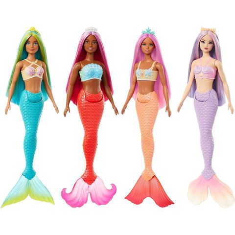  Búp bê HRR03 Barbie Mermaid Colourful Hair and Blue Tail Doll 