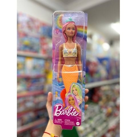  Búp bê  HRR05 Dreamtopia Barbie , Mermaid Doll Peach 