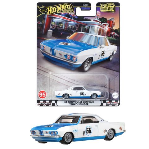 Mô hình xe HRT69 Hot Wheels Premium Boulevard '66 Chevrolet Corvair Yenko Stinger 