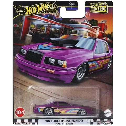 Xe mô hình HRT72 Hot Wheels Premium Boulevard 1986 Ford Thunderbird Pro Stock 