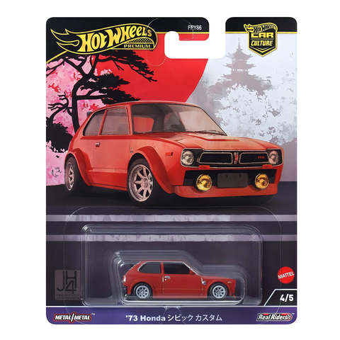  Xe mô hình HRV85 Hot Wheels Car Culture Japan Historics 4'73 Honda Civic Custom 