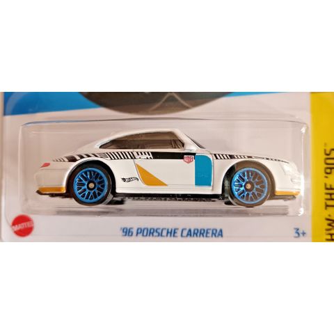  Xe mô hình HTF01 Hot Wheels 96 Porsche Carrera White #174 Mainline 2024 