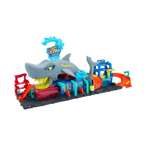 HTN82 Hot Wheels Ultra Shark Car Wash Playset 
