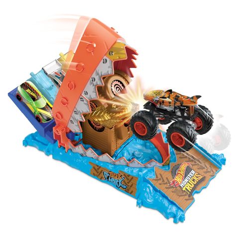  Bộ đồ chơi HTP17 - Hot Wheels Monster Trucks Tiger Shark Hw Monster Trucks Race Challenge 