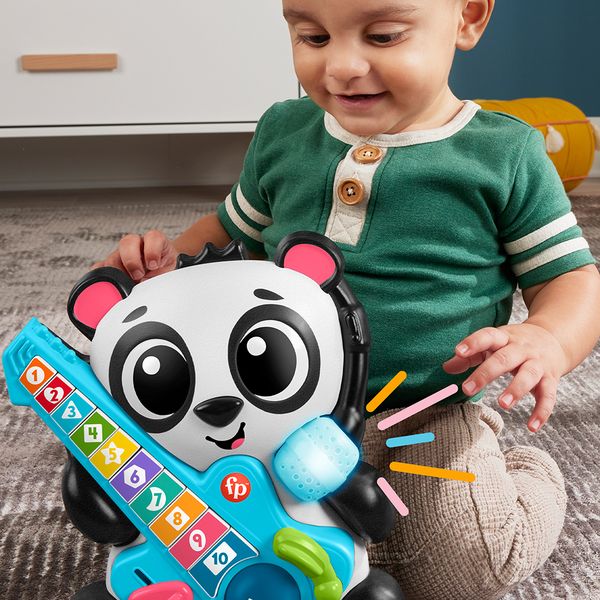 Fisher-Price Link Squad Jam & Count Panda Baby Learning Toy with Music & Lights