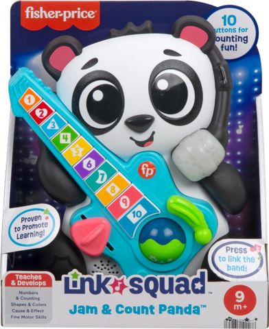  HTX00 Fisher-Price Link Squad Jam & Count Panda Baby Learning Toy with Music & Lights 