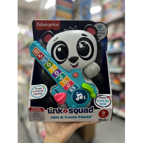 Fisher-Price Link Squad Jam & Count Panda Baby Learning Toy with Music & Lights