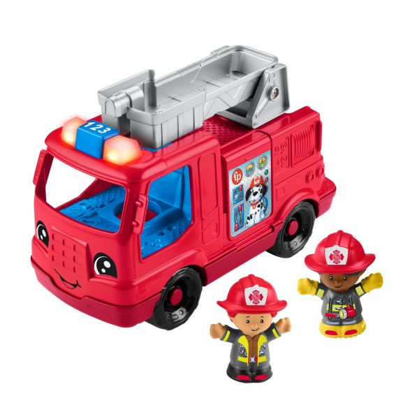 Fisher-Price Little People Fire Truck Musical Toddler Toy with Lights Sounds & 2 Figures