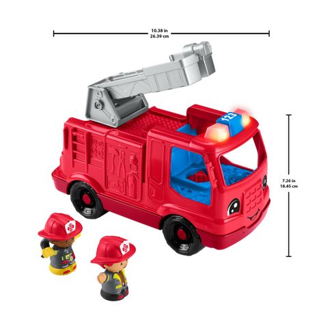  Xe cứu hỏa Fisher-Price Little People Fire Truck Musical Toddler Toy with Lights Sounds & 2 Figures 