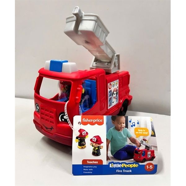 Fisher-Price Little People Fire Truck Musical Toddler Toy with Lights Sounds & 2 Figures