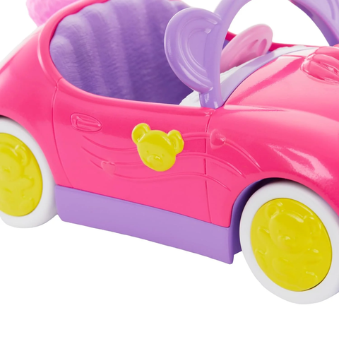  Búp bê cùng xe hồng HXN05 -Barbie Chelsea Doll & Toy Car Set with Bear 