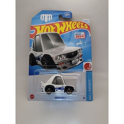  HXR23 Hot Wheels Mazda RX-3 White 