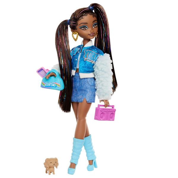 Búp bê Barbie Dream Besties Barbie “Brooklyn” Fashion Doll with 8 Video & Music Themed Accessories
