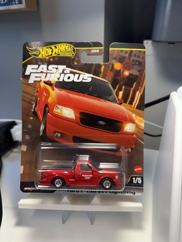  Xe mô hình HNW46/HYP75 Hot Wheels Premium Fast & Furious Ford F-150 SVT Lightning Red 