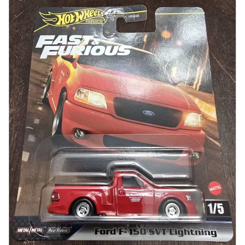  Xe mô hình HNW46/HYP75 Hot Wheels Premium Fast & Furious Ford F-150 SVT Lightning Red 