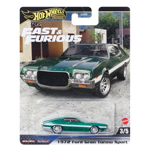  Mô hình xe HYP72 Hot Wheels Fast & Furious 1972 Ford Gran Torino Sport 
