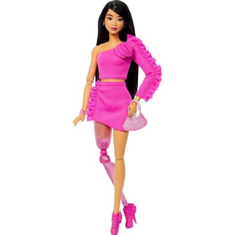  Búp bê HYV26 Barbie Deluxe Style Doll #2 in Pink Barbiecore Top and Skirt Set 