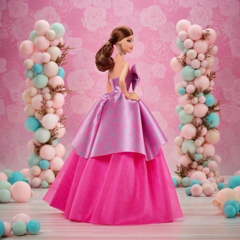  Búp bê JBJ07 Birthday Wishes Signature Theme Doll House Barbie Doll Pink 