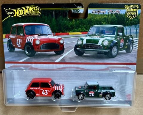  JBK97 Hot Wheels Premium 2 Pack - Maurice Mini / '67 Austin Mini Pickup 