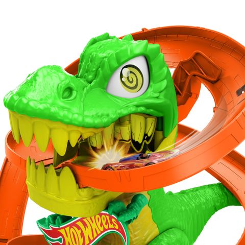  Bộ đường trượt xe JBM73 Hot Wheels City T-Rex Blaze Battle Playset 